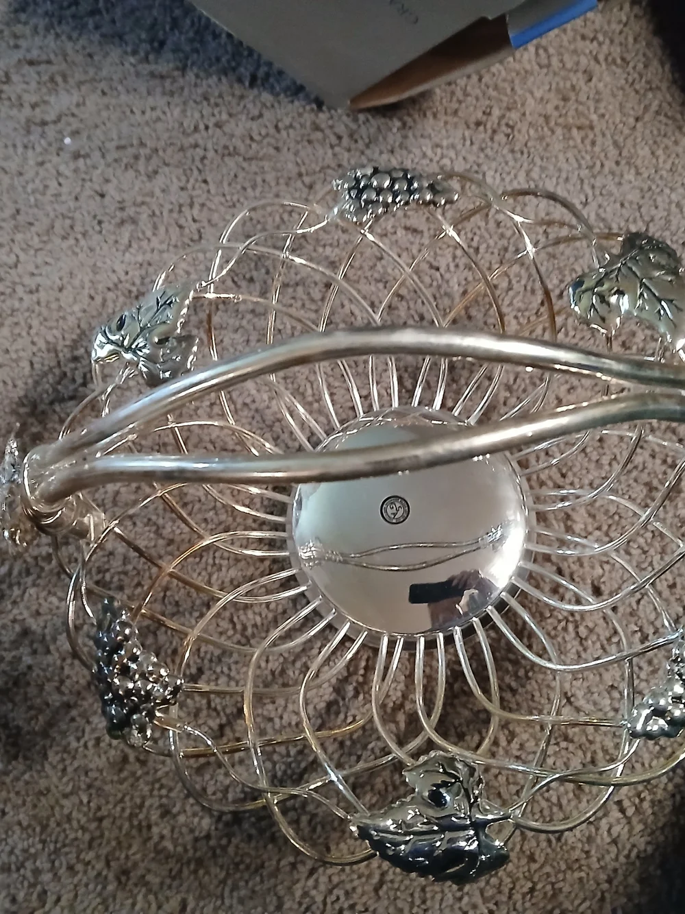 Godinger Silver-Plated Grape Design Baskets - Set of 2 Vintage But New In TheBox